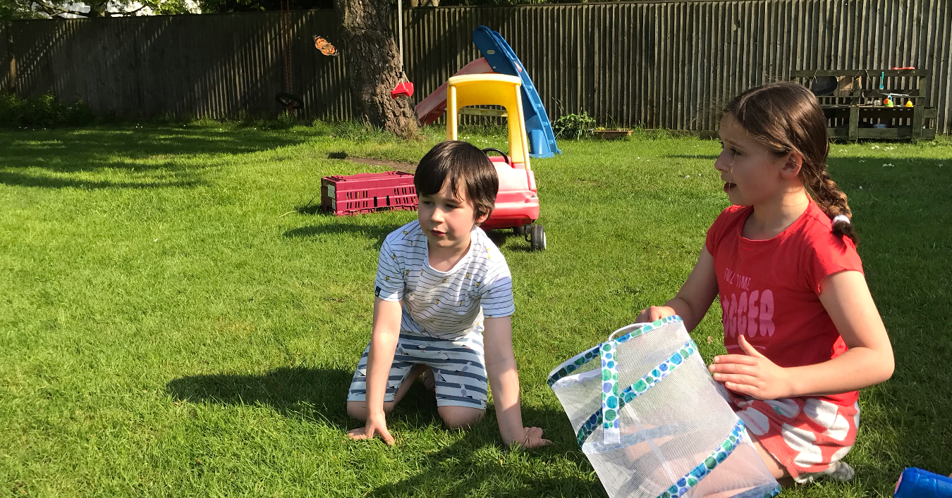 Children Releasing a butterfly
