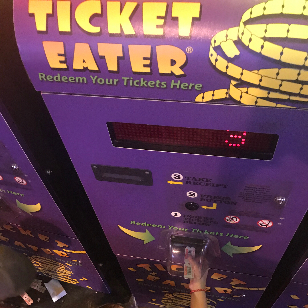 A ticket machine for prizes