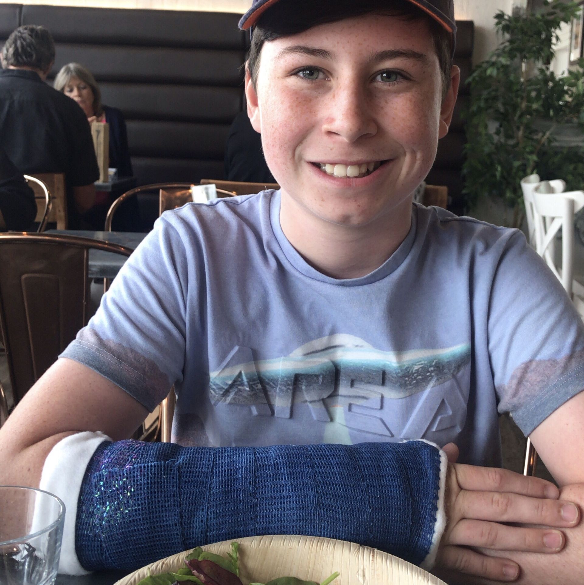 Boy with broken arm