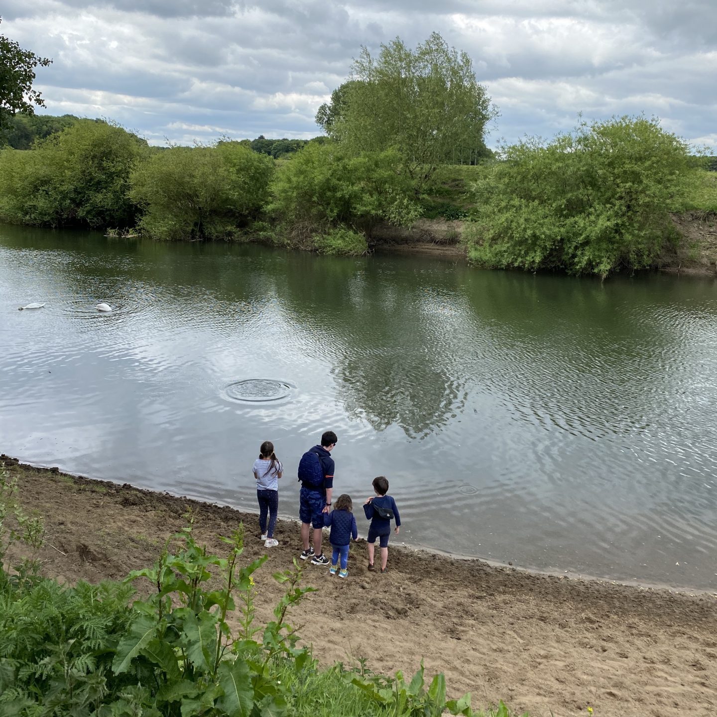 longer walks by the river with 4 children