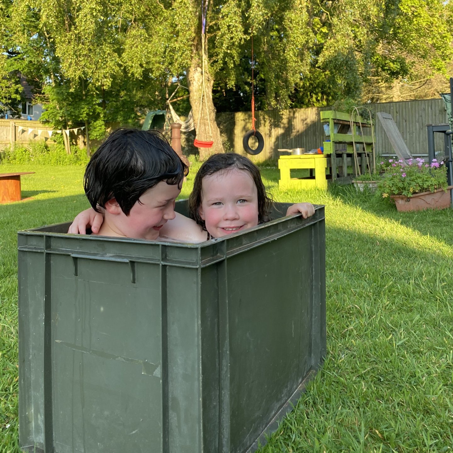 lockdown moods field with outdoor baths