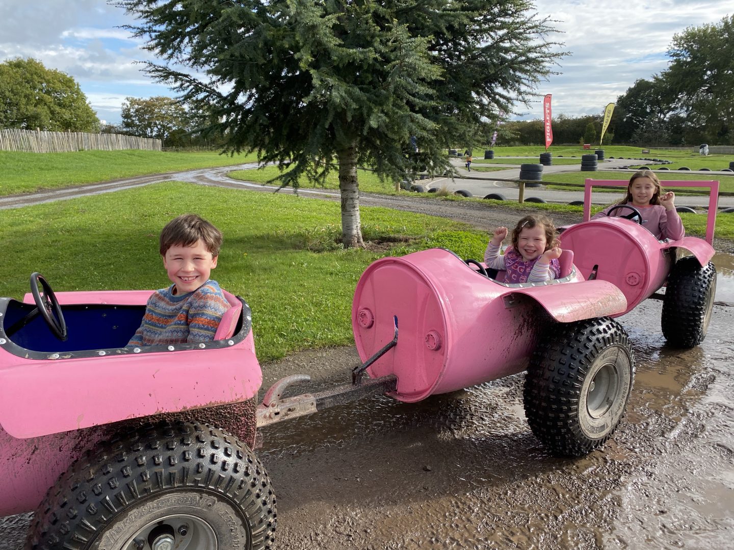 Piglets adventure farm tractor barrel ride 
