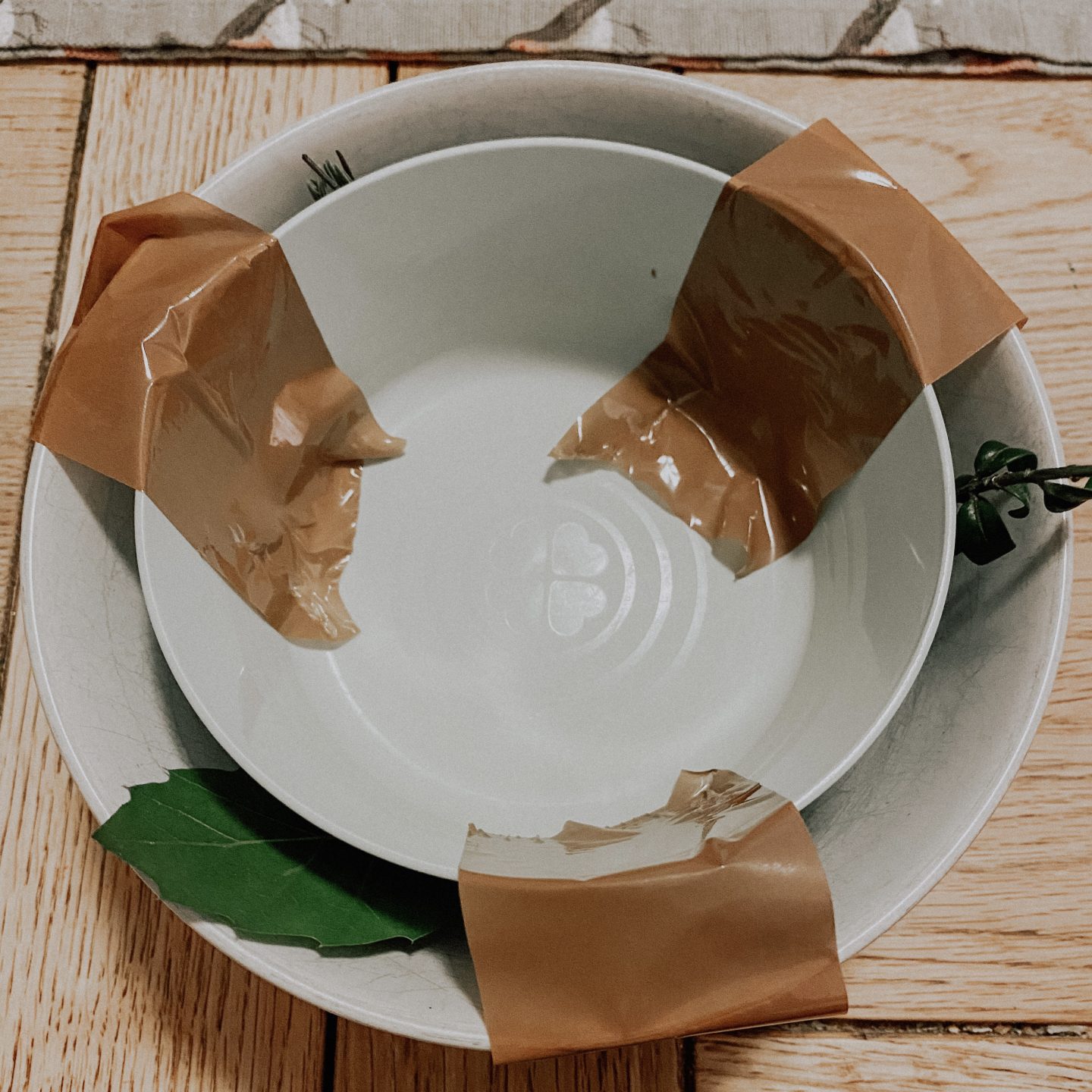 2 bowls taped together
