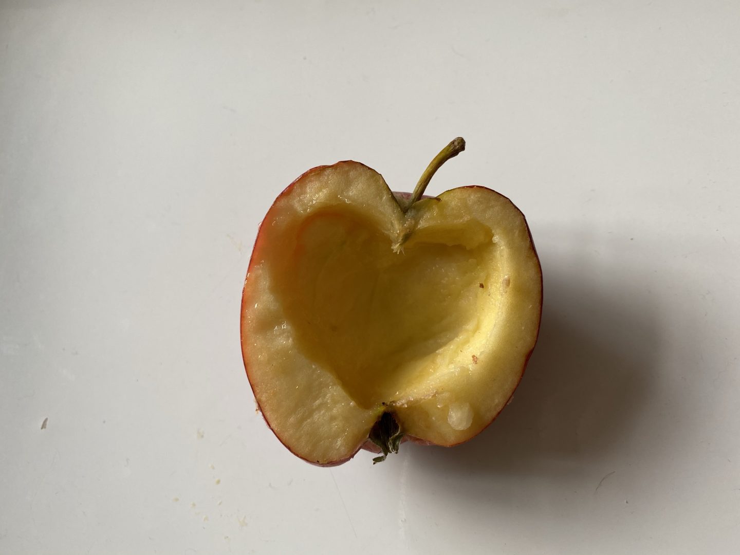 apple with a heart