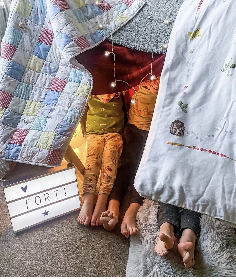a cosy den made by kids